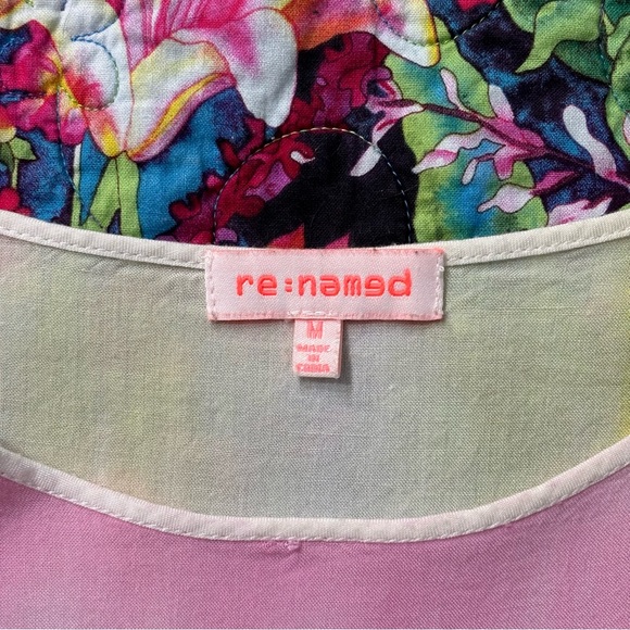 Tie-dye Crescent Moon Daisy Embroidery Appliqué Crop Top - Picture 6 of 6